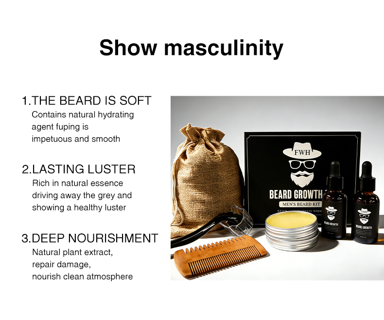 Details of Beard Growth Kit (6-Piece Set)