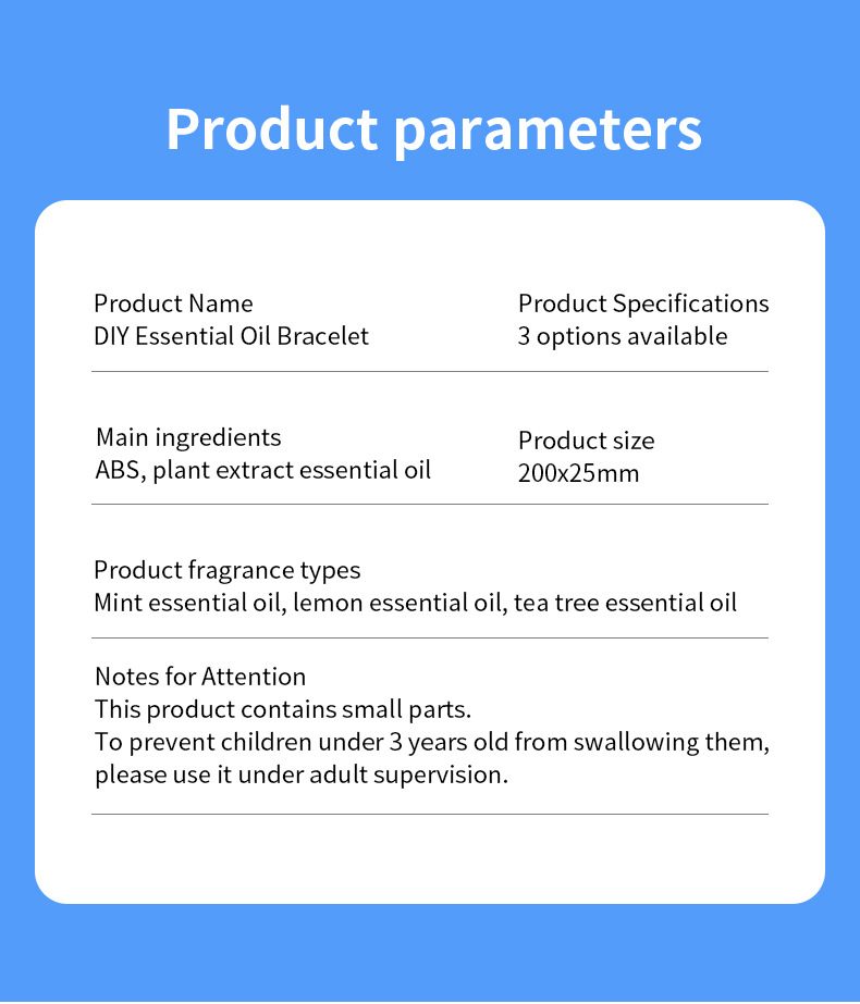 Details of Plant Essential Oil DIY Bracelet