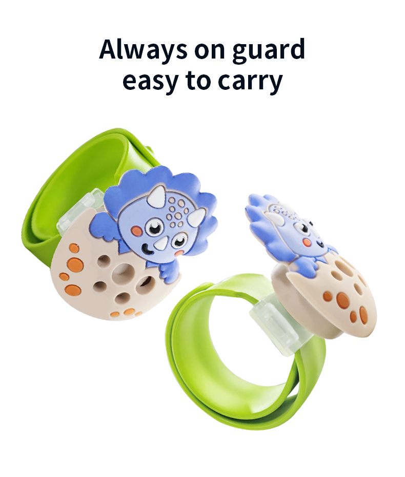Details of Dinosaur Essential Oil Snap Wristband