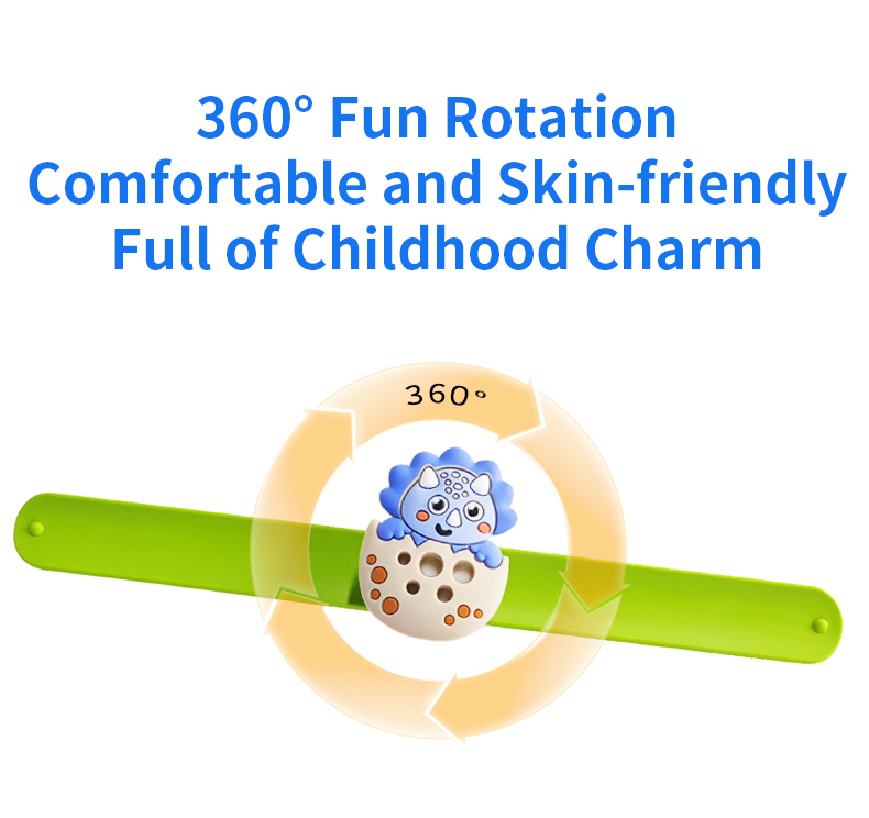 Details of Dinosaur Essential Oil Snap Wristband