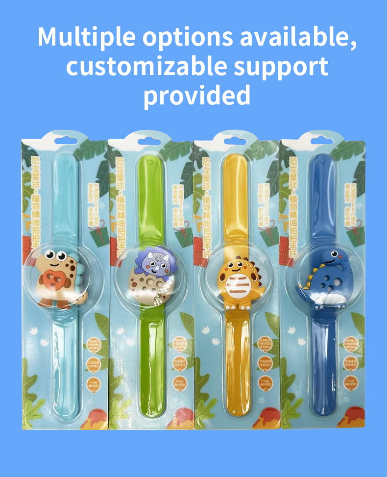 Details of Dinosaur Essential Oil Snap Wristband