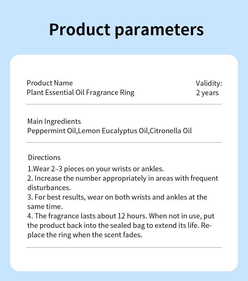 Details of Plant Essential Oil Scented Ring