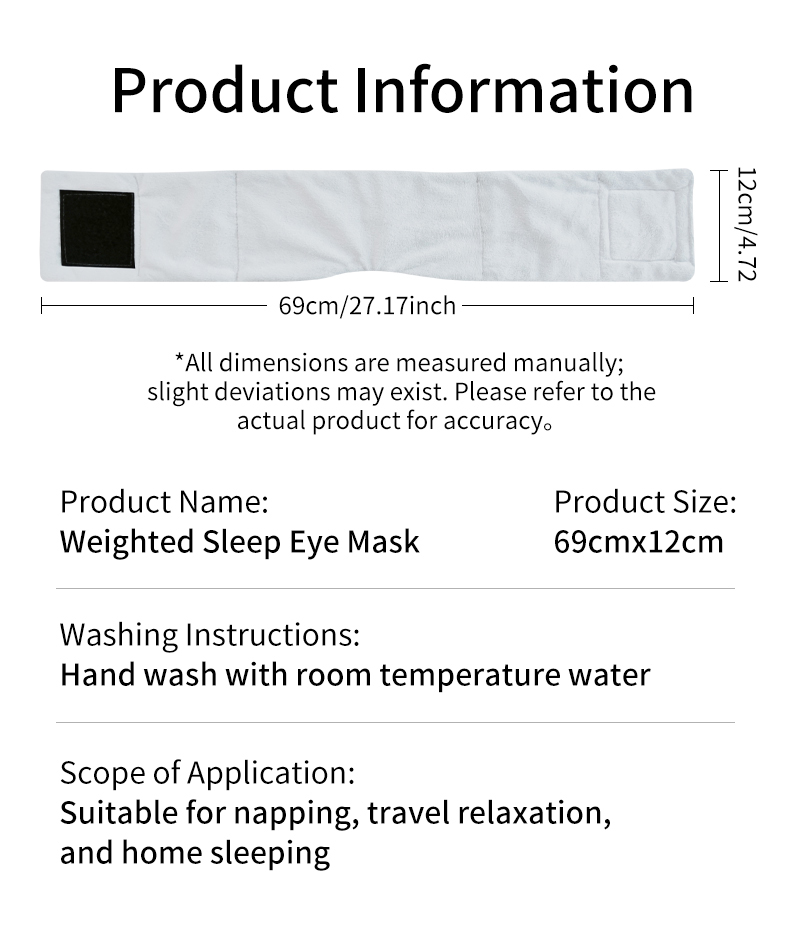 Details of Weighted Sleep Eye Mask